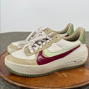 Nike Shoes Wm 7.5 Air Force 1 PLT.AF.ORM Alligator Dark Beetroot Sneakers